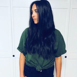 Olive Green Champion T Shirt